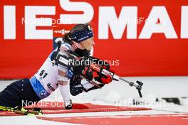 20.03.2021, Oestersund, Sweden, (SWE): Clare Egan (USA) - IBU World Cup Biathlon, pursuit women, Oestersund (SWE). www.nordicfocus.com. © Manzoni/NordicFocus. Every downloaded picture is fee-liable.