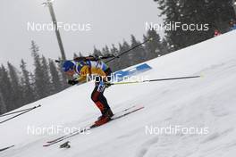19.03.2021, Oestersund, Sweden, (SWE): David Zobel (GER) - IBU World Cup Biathlon, sprint men, Oestersund (SWE). www.nordicfocus.com. © Manzoni/NordicFocus. Every downloaded picture is fee-liable.
