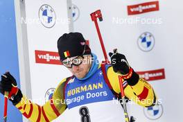 19.03.2021, Oestersund, Sweden, (SWE): Florent Claude (BEL) - IBU World Cup Biathlon, sprint men, Oestersund (SWE). www.nordicfocus.com. © Manzoni/NordicFocus. Every downloaded picture is fee-liable.
