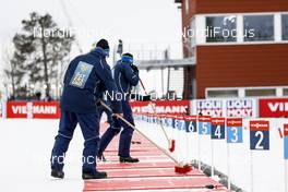 18.03.2021, Oestersund, Sweden, (SWE): Volounteers Event Feature: - IBU World Cup Biathlon, sprint women, Oestersund (SWE). www.nordicfocus.com. © Manzoni/NordicFocus. Every downloaded picture is fee-liable.