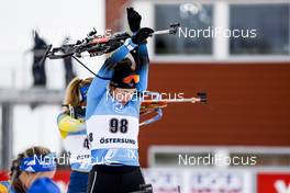 19.03.2021, Oestersund, Sweden, (SWE): Lou Jeanmonnot (FRA) - IBU World Cup Biathlon, sprint women, Oestersund (SWE). www.nordicfocus.com. © Manzoni/NordicFocus. Every downloaded picture is fee-liable.