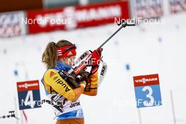18.03.2021, Oestersund, Sweden, (SWE): Janina Hettich (GER) - IBU World Cup Biathlon, sprint women, Oestersund (SWE). www.nordicfocus.com. © Manzoni/NordicFocus. Every downloaded picture is fee-liable.