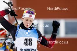 18.03.2021, Oestersund, Sweden, (SWE): Ida Lien (NOR) - IBU World Cup Biathlon, sprint women, Oestersund (SWE). www.nordicfocus.com. © Manzoni/NordicFocus. Every downloaded picture is fee-liable.