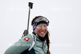 19.03.2021, Oestersund, Sweden, (SWE): Lena Haecki (SUI) - IBU World Cup Biathlon, sprint women, Oestersund (SWE). www.nordicfocus.com. © Manzoni/NordicFocus. Every downloaded picture is fee-liable.