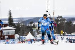 19.03.2021, Oestersund, Sweden, (SWE): Anais Bescond (FRA), Irene Cadurisch (SUI), (l-r) - IBU World Cup Biathlon, sprint women, Oestersund (SWE). www.nordicfocus.com. © Manzoni/NordicFocus. Every downloaded picture is fee-liable.