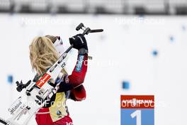 19.03.2021, Oestersund, Sweden, (SWE): Tiril Eckhoff (NOR) - IBU World Cup Biathlon, sprint women, Oestersund (SWE). www.nordicfocus.com. © Manzoni/NordicFocus. Every downloaded picture is fee-liable.