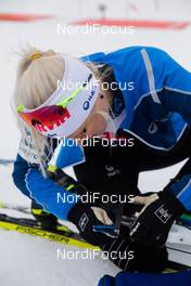 17.03.2021, Oestersund, Sweden, (SWE): Mari Eder (FIN) - IBU World Cup Biathlon, training, Oestersund (SWE). www.nordicfocus.com. © Manzoni/NordicFocus. Every downloaded picture is fee-liable.