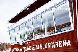 16.03.2021, Oestersund, Sweden, (SWE): Event Feature: view to the competition building - IBU World Cup Biathlon, training, Oestersund (SWE). www.nordicfocus.com. © Manzoni/NordicFocus. Every downloaded picture is fee-liable.