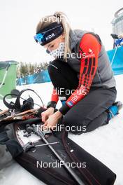 17.03.2021, Oestersund, Sweden, (SWE): Ekaterina Avvakumova (KOR) - IBU World Cup Biathlon, training, Oestersund (SWE). www.nordicfocus.com. © Manzoni/NordicFocus. Every downloaded picture is fee-liable.