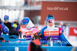 18.03.2021, Oestersund, Sweden, (SWE): Larisa Kuklina (RUS) - IBU World Cup Biathlon, training, Oestersund (SWE). www.nordicfocus.com. © Manzoni/NordicFocus. Every downloaded picture is fee-liable.