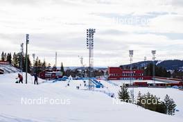 16.03.2021, Oestersund, Sweden, (SWE): Event Feature: View over the venue of Oestersund with the shooting range, the competition building and the media center  - IBU World Cup Biathlon, training, Oestersund (SWE). www.nordicfocus.com. © Manzoni/NordicFocus. Every downloaded picture is fee-liable.