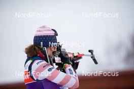 18.03.2021, Oestersund, Sweden, (SWE): Susan Dunklee (USA) - IBU World Cup Biathlon, training, Oestersund (SWE). www.nordicfocus.com. © Manzoni/NordicFocus. Every downloaded picture is fee-liable.