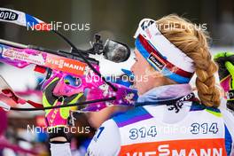 18.03.2021, Oestersund, Sweden, (SWE): Marketa Davidova (CZE) - IBU World Cup Biathlon, training, Oestersund (SWE). www.nordicfocus.com. © Manzoni/NordicFocus. Every downloaded picture is fee-liable.