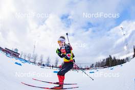 18.03.2021, Oestersund, Sweden, (SWE): Scott Gow (CAN) - IBU World Cup Biathlon, training, Oestersund (SWE). www.nordicfocus.com. © Manzoni/NordicFocus. Every downloaded picture is fee-liable.