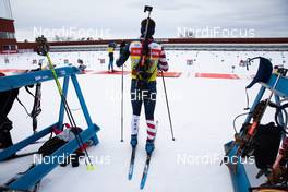 17.03.2021, Oestersund, Sweden, (SWE): Jake Brown (USA) - IBU World Cup Biathlon, training, Oestersund (SWE). www.nordicfocus.com. © Manzoni/NordicFocus. Every downloaded picture is fee-liable.