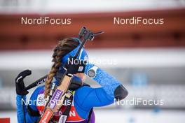 18.03.2021, Oestersund, Sweden, (SWE): Dorothea Wierer (ITA) - IBU World Cup Biathlon, training, Oestersund (SWE). www.nordicfocus.com. © Manzoni/NordicFocus. Every downloaded picture is fee-liable.