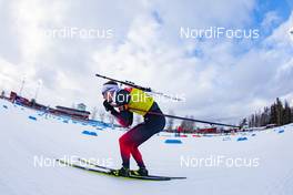 18.03.2021, Oestersund, Sweden, (SWE): Tarjei Boe (NOR) - IBU World Cup Biathlon, training, Oestersund (SWE). www.nordicfocus.com. © Manzoni/NordicFocus. Every downloaded picture is fee-liable.
