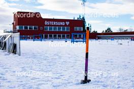 16.03.2021, Oestersund, Sweden, (SWE): Event Feature: „Thor’2“ hammer at the shooting range - IBU World Cup Biathlon, training, Oestersund (SWE). www.nordicfocus.com. © Manzoni/NordicFocus. Every downloaded picture is fee-liable.