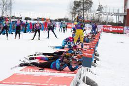 17.03.2021, Oestersund, Sweden, (SWE): Event Feature: undefined athletes compete at the shooting range - IBU World Cup Biathlon, training, Oestersund (SWE). www.nordicfocus.com. © Manzoni/NordicFocus. Every downloaded picture is fee-liable.