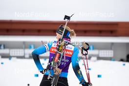 18.03.2021, Oestersund, Sweden, (SWE): Anais Bescond (FRA) - IBU World Cup Biathlon, training, Oestersund (SWE). www.nordicfocus.com. © Manzoni/NordicFocus. Every downloaded picture is fee-liable.