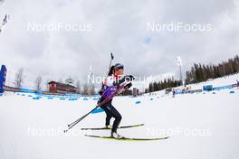 18.03.2021, Oestersund, Sweden, (SWE): Asuka Hachisuka (JPN) - IBU World Cup Biathlon, training, Oestersund (SWE). www.nordicfocus.com. © Manzoni/NordicFocus. Every downloaded picture is fee-liable.
