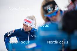 18.03.2021, Oestersund, Sweden, (SWE): Mari Eder (FIN) - IBU World Cup Biathlon, training, Oestersund (SWE). www.nordicfocus.com. © Manzoni/NordicFocus. Every downloaded picture is fee-liable.