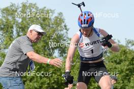 15.08.2021, Wiesbaden, Germany (GER): Johannes Thingnes Boe (NOR) - City Biathlon, Wiesbaden (GER). www.nordicfocus.com. © Deubert/NordicFocus. Every downloaded picture is fee-liable.