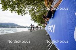 04.09.2021, Annecy, France (FRA): Quentin Fillon Maillet (FRA), Johannes Dale (NOR), Simon Desthieux (FRA), Jakov Fak (SLO), Benedikt Doll (GER), (l-r) - Martin Fourcade Nordic Festival, Annecy (FRA). www.nordicfocus.com. © Thibaut/NordicFocus. Every downloaded picture is fee-liable.