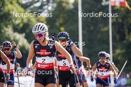 04.09.2021, Annecy, France (FRA): Emma Ribom (SWE), Delphine Claudel (FRA), (l-r) - Martin Fourcade Nordic Festival, Annecy (FRA). www.nordicfocus.com. © Thibaut/NordicFocus. Every downloaded picture is fee-liable.