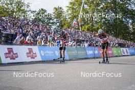 04.09.2021, Annecy, France (FRA): Tom Mancini (FRA), Theo Schely (FRA), (l-r) - Martin Fourcade Nordic Festival, Annecy (FRA). www.nordicfocus.com. © Thibaut/NordicFocus. Every downloaded picture is fee-liable.