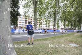 04.09.2021, Annecy, France (FRA): Tiril Eckhoff (NOR), Lisa Theresa Hauser (AUT), Anais Chevalier-Bouchet (FRA), (l-r) - Martin Fourcade Nordic Festival, Annecy (FRA). www.nordicfocus.com. © Manzoni/NordicFocus. Every downloaded picture is fee-liable.