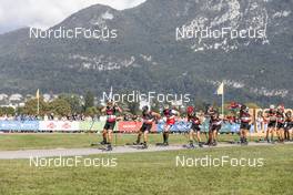 04.09.2021, Annecy, France (FRA): Clement Parisse (FRA), Tom Mancini (FRA), Paal Troean Aune (NOR), Jean-Marc Gaillard (FRA), (l-r) - Martin Fourcade Nordic Festival, Annecy (FRA). www.nordicfocus.com. © Thibaut/NordicFocus. Every downloaded picture is fee-liable.