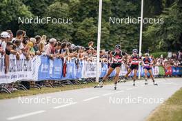 04.09.2021, Annecy, France (FRA): Franziska Preuss (GER), Tiril Eckhoff (NOR), Paulina Fialkova (SVK), (l-r) - Martin Fourcade Nordic Festival, Annecy (FRA). www.nordicfocus.com. © Thibaut/NordicFocus. Every downloaded picture is fee-liable.