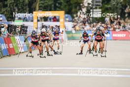 04.09.2021, Annecy, France (FRA): Tiril Eckhoff (NOR), Lisa Theresa Hauser (AUT), Anais Chevalier-Bouchet (FRA), Franziska Preuss (GER), (l-r) - Martin Fourcade Nordic Festival, Annecy (FRA). www.nordicfocus.com. © Thibaut/NordicFocus. Every downloaded picture is fee-liable.
