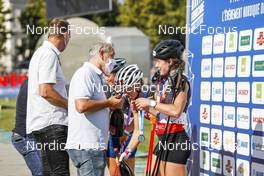 04.09.2021, Annecy, France (FRA): Emma Ribom (SWE), Laurien Van der Graaff (SUI), (l-r) - Martin Fourcade Nordic Festival, Annecy (FRA). www.nordicfocus.com. © Manzoni/NordicFocus. Every downloaded picture is fee-liable.