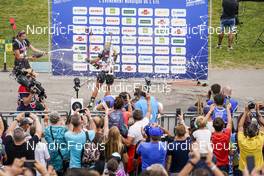 04.09.2021, Annecy, France (FRA): Franziska Preuss (GER), Anais Chevalier-Bouchet (FRA), Tiril Eckhoff (NOR), (l-r) - Martin Fourcade Nordic Festival, Annecy (FRA). www.nordicfocus.com. © Thibaut/NordicFocus. Every downloaded picture is fee-liable.