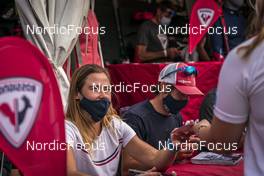 04.09.2021, Annecy, France (FRA): Laurien Van der Graaff (SUI), Adrien Backscheider (FRA), (l-r) - Martin Fourcade Nordic Festival, Annecy (FRA). www.nordicfocus.com. © Thibaut/NordicFocus. Every downloaded picture is fee-liable.