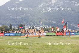 04.09.2021, Annecy, France (FRA): Anais Chevalier-Bouchet (FRA), Lisa Theresa Hauser (AUT), Franziska Preuss (GER), Paulina Fialkova (SVK), (l-r) - Martin Fourcade Nordic Festival, Annecy (FRA). www.nordicfocus.com. © Manzoni/NordicFocus. Every downloaded picture is fee-liable.