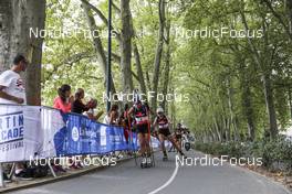 04.09.2021, Annecy, France (FRA): Tiril Eckhoff (NOR), Lisa Theresa Hauser (AUT), (l-r) - Martin Fourcade Nordic Festival, Annecy (FRA). www.nordicfocus.com. © Manzoni/NordicFocus. Every downloaded picture is fee-liable.