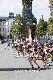 04.09.2021, Annecy, France (FRA): Emma Ribom (SWE), Flora Dolci (FRA), (l-r) - Martin Fourcade Nordic Festival, Annecy (FRA). www.nordicfocus.com. © Thibaut/NordicFocus. Every downloaded picture is fee-liable.