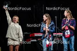 03.09.2021, Annecy, France (FRA): Tiril Eckhoff (NOR), Anais Chevalier-Bouchet (FRA), Franziska Preuss (GER), (l-r) - Martin Fourcade Nordic Festival, Annecy (FRA). www.nordicfocus.com. © Thibaut/NordicFocus. Every downloaded picture is fee-liable.
