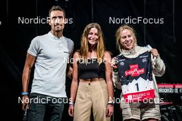 03.09.2021, Annecy, France (FRA): Martin Fourcade (FRA), Tiril Eckhoff (NOR) - Martin Fourcade Nordic Festival, Annecy (FRA). www.nordicfocus.com. © Thibaut/NordicFocus. Every downloaded picture is fee-liable.