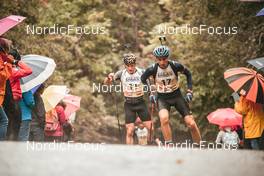 19.09.2021, Plans d’Hotonnes, France (FRA): Mathieu Garcia (FRA), Theo Guiraud Poillot (FRA), (l-r) - Biathlon Samse Summer Tour, pursuit, Plans d’Hotonnes (FRA). www.nordicfocus.com. © Jolypics/NordicFocus. Every downloaded picture is fee-liable.