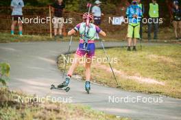 18.09.2021, Plans d’Hotonnes, France (FRA): Leonie Jeannier (FRA) - Biathlon Samse Summer Tour, sprint, Plans d’Hotonnes (FRA). www.nordicfocus.com. © Jolypics/NordicFocus. Every downloaded picture is fee-liable.