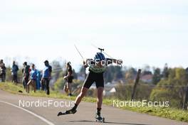17.10.2021, Arcon, France (FRA): Paul Fontaine (FRA) - Biathlon Samse Summer Tour, pursuit, Arcon (FRA). www.nordicfocus.com. © Manzoni/NordicFocus. Every downloaded picture is fee-liable.