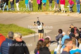 17.10.2021, Arcon, France (FRA): Julia Simon (FRA) - Biathlon Samse Summer Tour, pursuit, Arcon (FRA). www.nordicfocus.com. © Manzoni/NordicFocus. Every downloaded picture is fee-liable.
