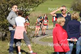 17.10.2021, Arcon, France (FRA): Ludmilla Roche (FRA), Celia Henaff (FRA), (l-r) - Biathlon Samse Summer Tour, pursuit, Arcon (FRA). www.nordicfocus.com. © Manzoni/NordicFocus. Every downloaded picture is fee-liable.