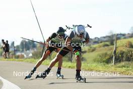 17.10.2021, Arcon, France (FRA): Remi Broutier (FRA) - Biathlon Samse Summer Tour, pursuit, Arcon (FRA). www.nordicfocus.com. © Manzoni/NordicFocus. Every downloaded picture is fee-liable.