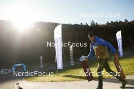 17.10.2021, Arcon, France (FRA): Stephane Bouthiaux (FRA) coach Team France - Biathlon Samse Summer Tour, pursuit, Arcon (FRA). www.nordicfocus.com. © Manzoni/NordicFocus. Every downloaded picture is fee-liable.
