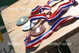17.10.2021, Arcon, France (FRA): Event Feature: Medals - Biathlon Samse Summer Tour, pursuit, Arcon (FRA). www.nordicfocus.com. © Manzoni/NordicFocus. Every downloaded picture is fee-liable.